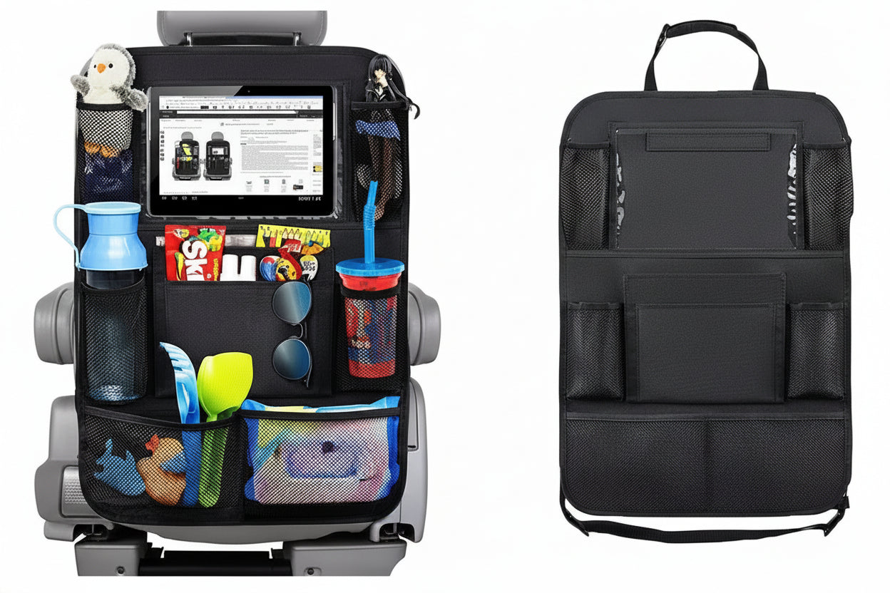 Backseat Buddy — Kids Car Organizer with Tablet Holder & Kick Mat