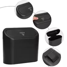Portable Car Trash Can Hanging Mini Vehicle Garbage Organization With Lid Multifunctional Folding Automotive Garbage Storage Box