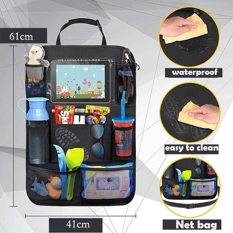 Backseat Buddy Kids Car Organizer — Kickmat, Tablet Holder & Storage All-in-One