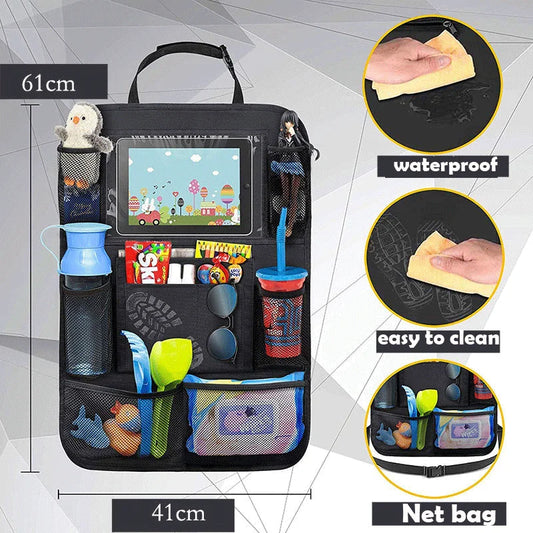 Backseat Buddy Kids Car Organizer — Kickmat, Tablet Holder & Storage All-in-One