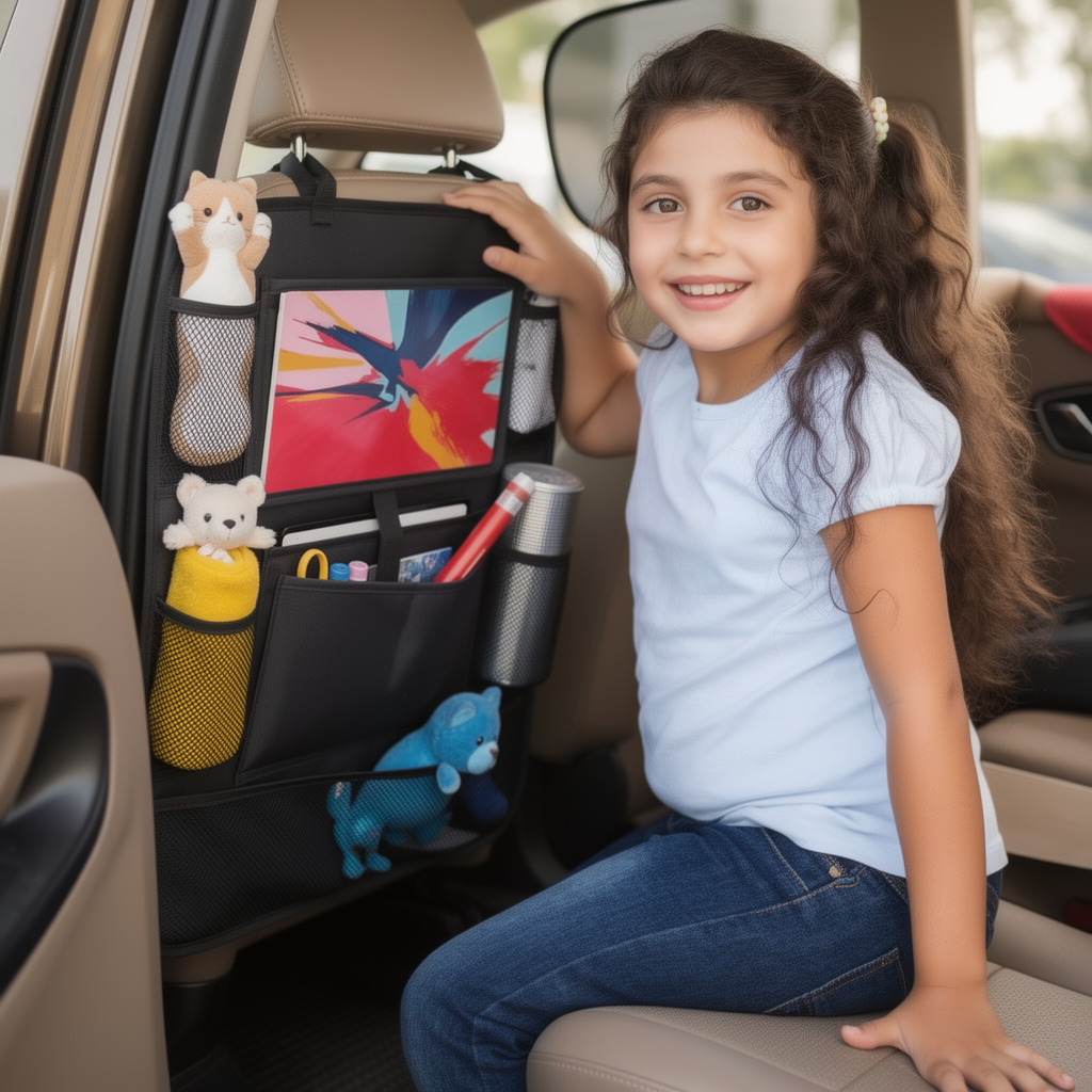 Backseat Buddy — Kids Car Organizer with Tablet Holder & Kick Mat