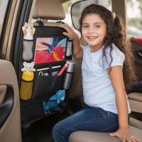 Backseat Buddy — Kids Car Organizer with Tablet Holder & Kick Mat
